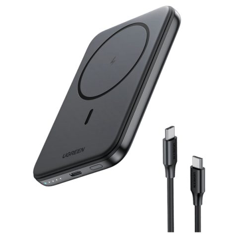 Ugreen 25207 ārējais akumulators 5000 mAh Bezvadu lādēšana Melns