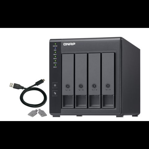 QNAP TR-004 корпус для накопителя Чехол дляжестких и твердотельных дисков Чер…