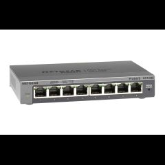 Netgear GS108E Vadīts Gigabit Ethernet (10/100/1000) Melns