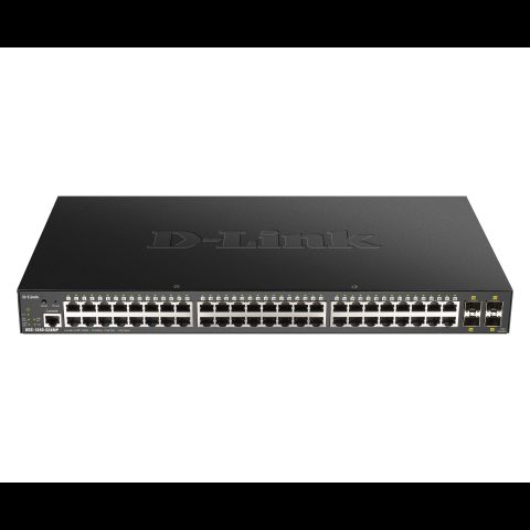 D-Link DGS-1250-52XMP Vadīts L3 Power over Ethernet (PoE) Melns