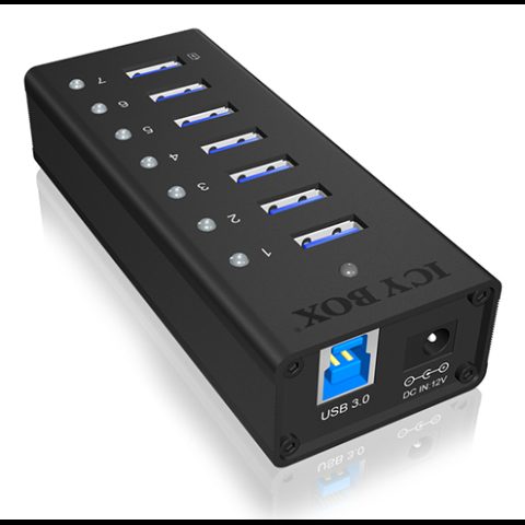 RaidSonic ICY BOX IB-AC618 USB 3.2 Gen 1 (3.1 Gen 1) Type-B 5000 Mbit/s Melns