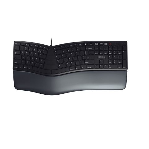 Cherry KC 4500 ERGO tastatūra Universāls USB QWERTY Amerikāņu angļu valoda Meln…