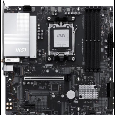 MSI PRO B840M-P WIFI6E mātes plate AMD B840 AM5 pieslēgvieta mikro ATX