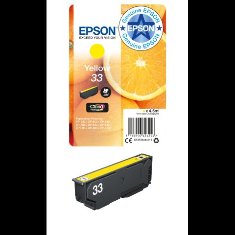 Epson Oranges C13T33444012 tintes kārtridžs 1 pcs Oriģināls Standarta produkti…
