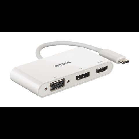 D-Link DUB-V310 dokstacija Vadu USB 3.2 Gen 1 (3.1 Gen 1) Type-C Balts