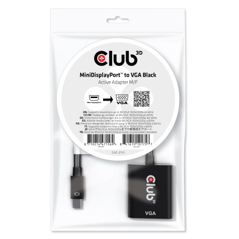 Club 3D CLUB3D CAC-2113 video kabeļu aksesuārs 0