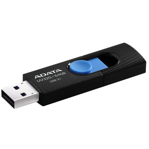 ADATA UV320 USB zibatmiņa 64 GB USB Type-A 3.2 Gen 1 (3.1 Gen 1) Melns