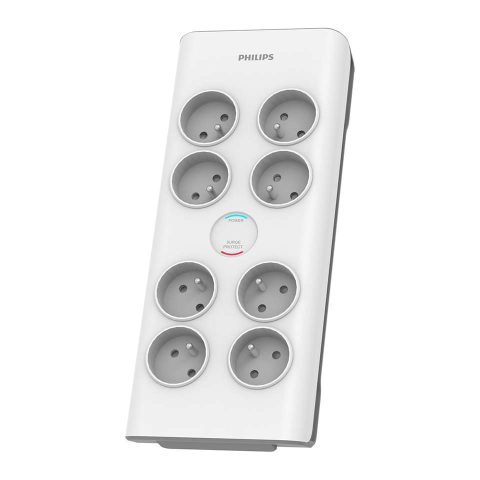 Philips SPN7080WA/60 pārsprieguma aizsargs Balts 8 Maiņstrāvas izvade (-s) 2 m