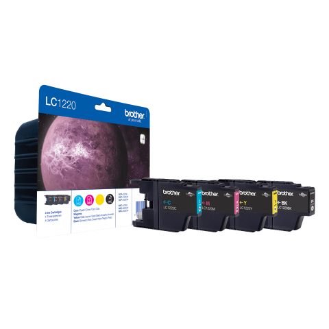 Brother LC1220VALBP tintes kārtridžs 4 pcs Oriģināls Melns