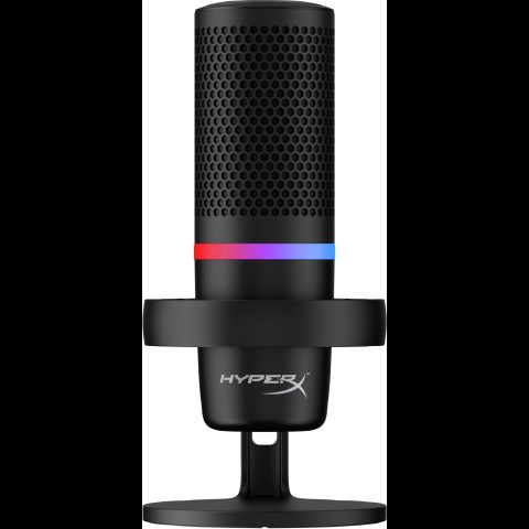 HyperX DuoCast – USB mikrofons (melns) – RGB apgaismojums