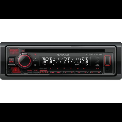 Kenwood KDC-BT450DAB auto audio-video uztvērējs Melns 50 W Bluetooth
