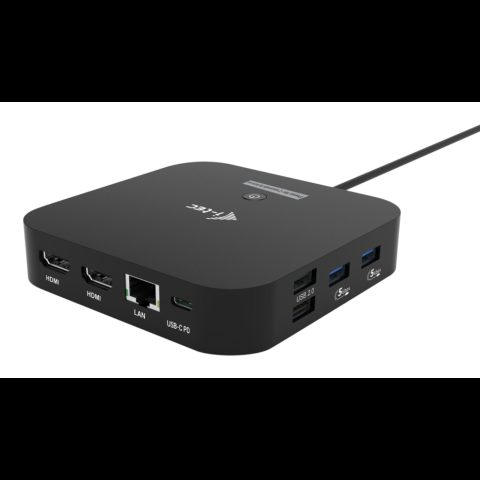 I-tec C31DUALHDMIDOCKPD dokstacija Vadu USB 3.2 Gen 2 (3.1 Gen 2) Type-C Melns