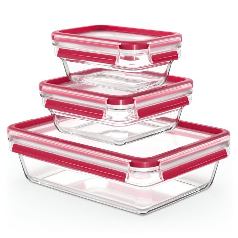 Emsa CLIP & CLOSE N10509 Taisnleņķa Kaste Caurspīdīgs 3 pcs