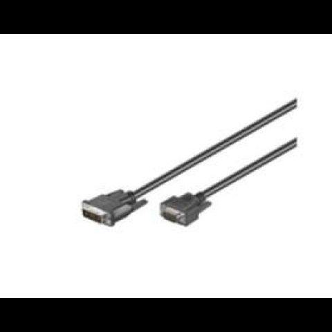 Goobay Microconnect 50990 video kabeļu aksesuārs 2 m DVI-I VGA (D-Sub) Melns