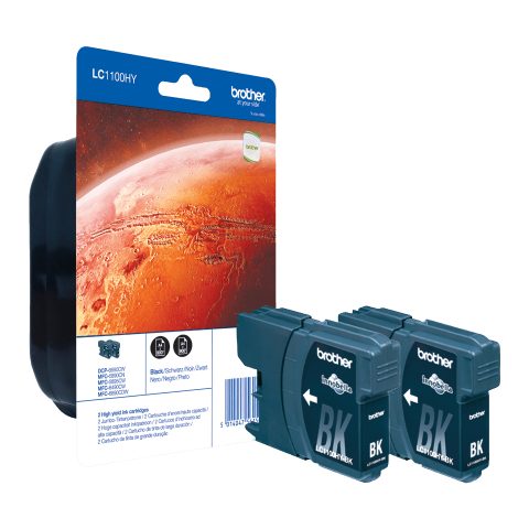 Brother LC1100HYBKBP2 tintes kārtridžs 2 pcs Oriģināls Melns
