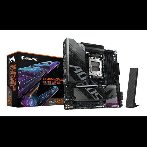 Gigabyte B840M AORUS ELITE WIFI6E AMD B840 AM5 pieslēgvieta mikro ATX