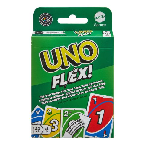Mattel Games HMY99 galda spēle UNO Flex Kāršu spēle Kāršu nomešana