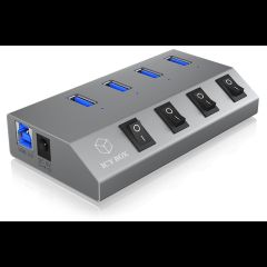Icy Box IB-HUB1405 USB 3.2 Gen 1 (3.1 Gen 1) Type-B 5000 Mbit/s Anthracite