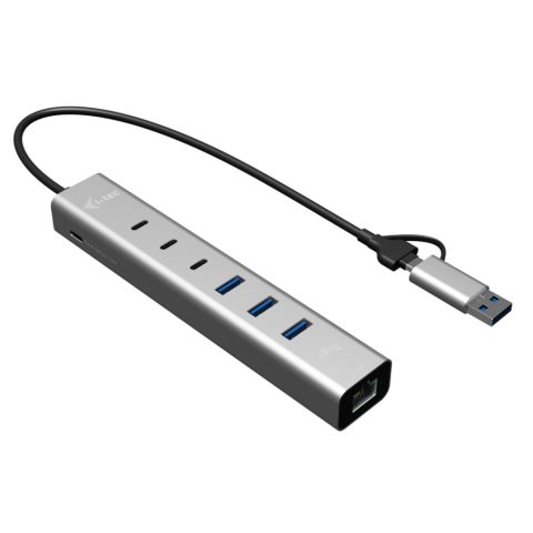 I-tec CAHUBMETAL6LANPD interfeisa centrmezgls USB 3.2 Gen 1 (3.1 Gen 1) Type-A…