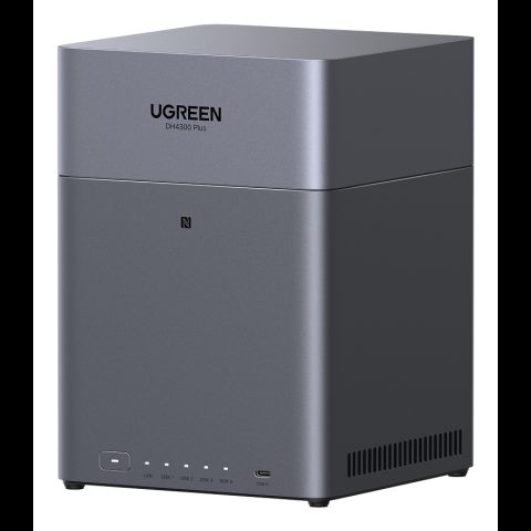 Ugreen DH4300 Plus NAS Mini Tower 8 GB LPPDDR4X UGOS Pro Pelēks