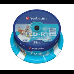 Verbatim CD-R AZO Wide Inkjet Printable 700 MB 52x 25 pc(s)
