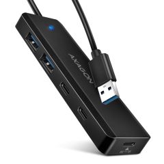 Axagon HUE-C2A хаб-разветвитель USB 3.2 Gen 1 (3.1 Gen 1) Type-A 5000 Мбит/с Че…