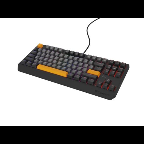 Genesis Thor 230 TKL Anchor Gray Negative Outemu Red tastatūra Speļu USB + RF Wi…