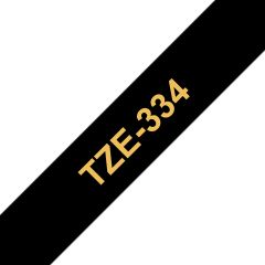 Brother TZE-334 marķēšanas lenta Zelts uz melna