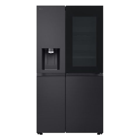 LG InstaView GSXE91EVAD side by side ledusskapis Brīvi novietots 628 L Meln…