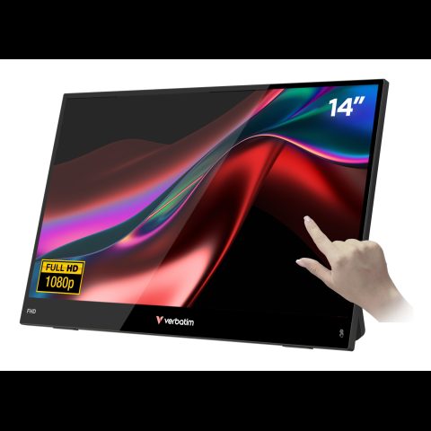 Verbatim Portable 14" FHD Touch Monitor LIGHT Portatīvs monitors Melns 35