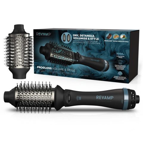 Revamp Progloss Volume & Style Hot Brush Style Karstā gaisa suka Silts Melns 10…