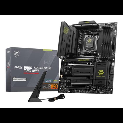 MSI MAG B850 TOMAHAWK MAX WIFI mātes plate AMD B850 AM5 pieslēgvieta ATX