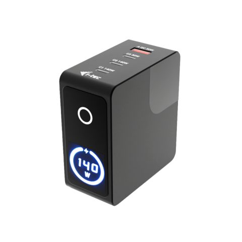 I-tec CHARGER-INTG140W PDA/mobīlo telefonu lādētājs Universāls Melns AC Ātrā u…