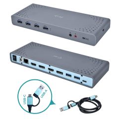 I-tec CADUAL4KDOCK dokstacija Vadu USB 3.2 Gen 1 (3.1 Gen 1) Type-C Melns