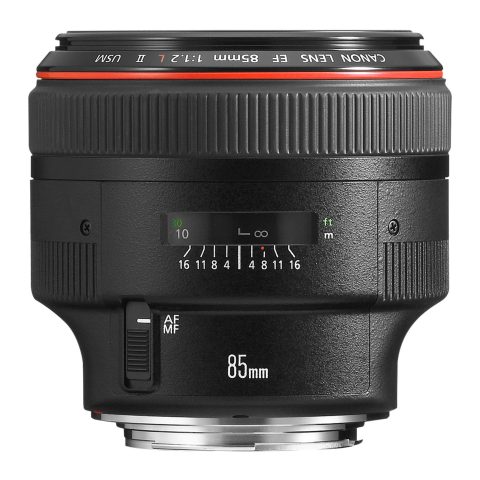 Canon EF 85mm f/1.2 L USM II Lens Telefoto objektīvs Melns