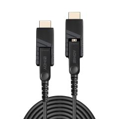 Lindy 100m Fibre Optic Hybrid Micro-HDMI 18G Cable with Detachable HDMI and DV…