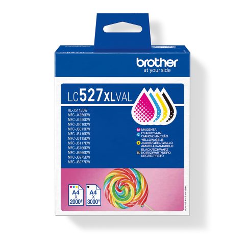 Brother LC527XLVAL tintes kārtridžs 4 pcs Oriģināls Augsta (XL) produktivitāte M…