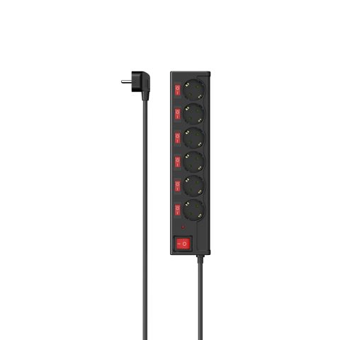 Hama 00223158 viedais elektrības sadalītājs 6 Maiņstrāvas izvade (-s) 1