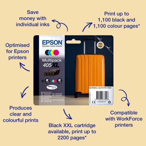 Epson 405 DURABrite Ultra Ink tintes kārtridžs 1 pcs Oriģināls Standarta produ…