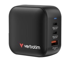 Verbatim Mini GaN Charger 70W Universāls Melns AC Ātrā uzlāde Iekštelpas