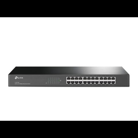 TP-Link TL-SF1024 Nepārvaldīts Fast Ethernet (10/100) 1U Pelēks