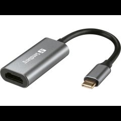 Sandberg 136-12 video kabeļu aksesuārs USB Veids-C HDMI Alumīnijs