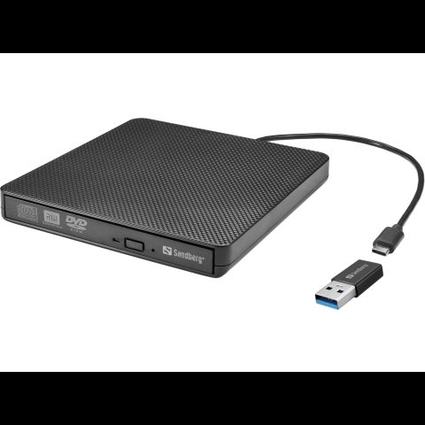 Sandberg USB-C/A DVD Drive optiskā iekārta (CD