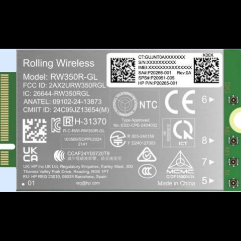 HP 4G LTE-Advanced Pro Cat19 WWAN interfeisa karte/adapteris Iekšējs