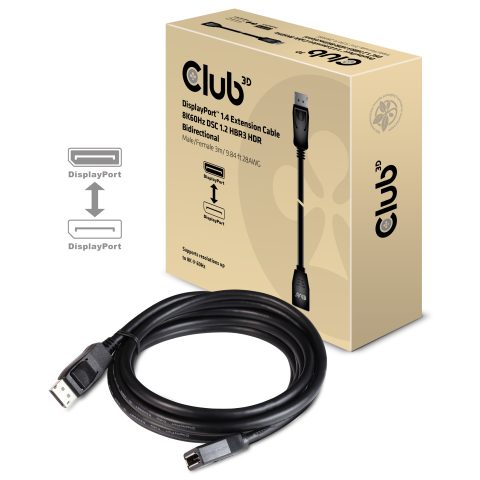 Club 3D CLUB3D cac-1023 3 m DisplayPort Melns