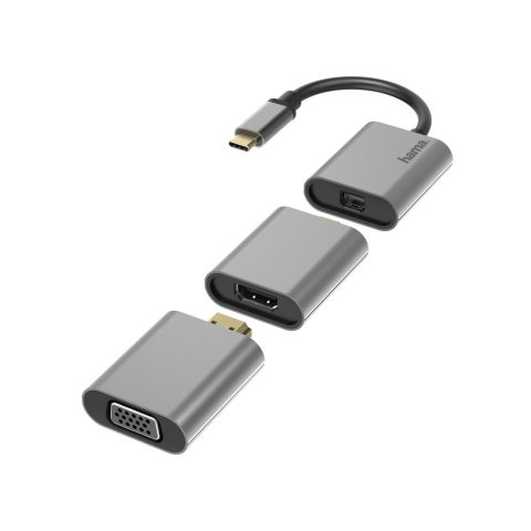 Hama 00200306 USB grafiskais adapteris 4096 x 2160 pikseļi Pelēks