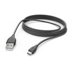 Hama 00201588 USB cable USB 2.0 3 m USB A Micro-USB B 0.48 Gbit/s Black