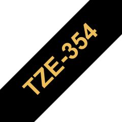 Brother TZE-354 marķēšanas lenta Zelts uz melna