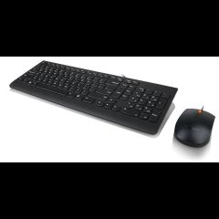 Lenovo 300 USB Combo keyboard Mouse included Home QWERTZ German Black