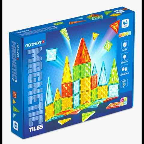 Geomag Magnetic Tiles Gems 44 Spēļu auto būvēšanas komplekts